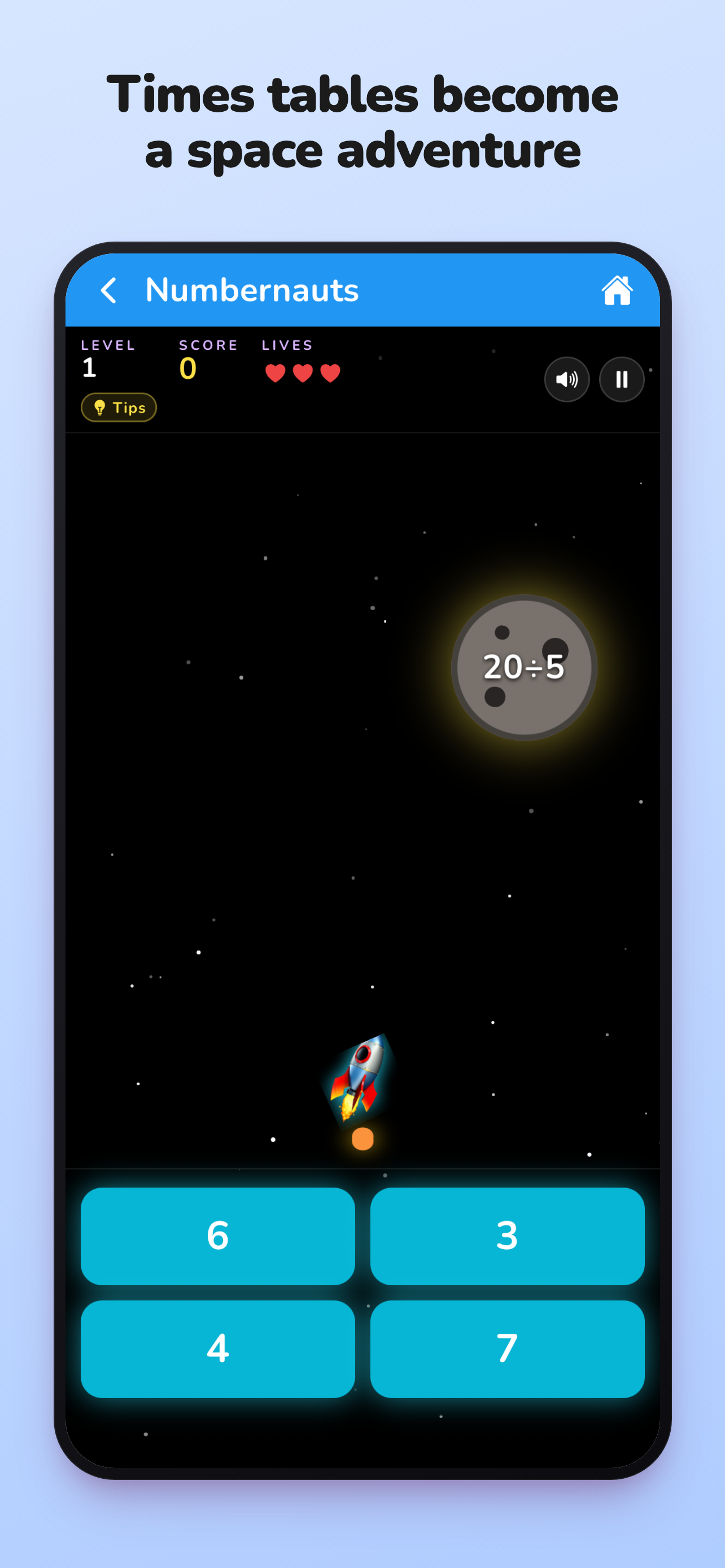 Spark+ Numbernauts game