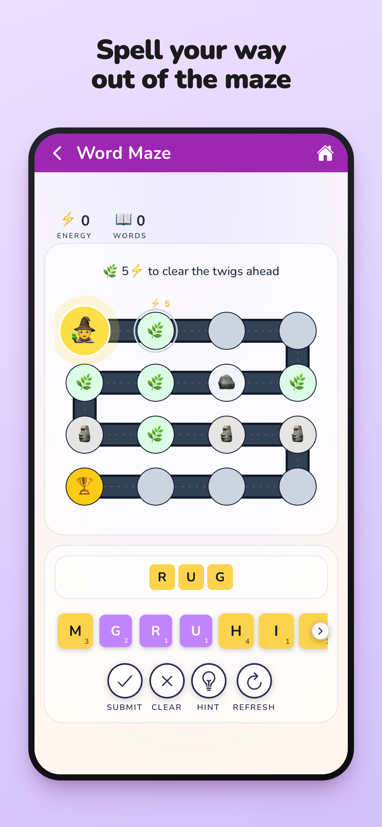 Spark+ word maze game